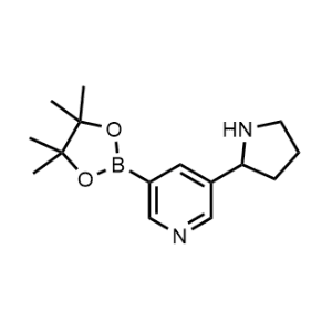 3-(Pyrrolidin-2-yl)-5-(4,4,5,5-tetramethyl-1,3,2-dioxaborolan-2-yl)pyridine|CS-1239759