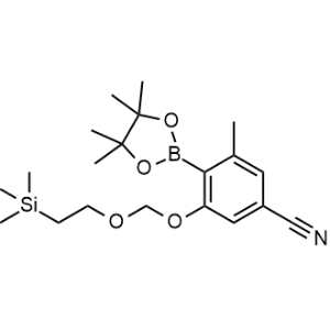 3-Methyl-4-(4,4,5,5-tetramethyl-1,3,2-dioxaborolan-2-yl)-5-((2-(trimethylsilyl)ethoxy)methoxy)benzonitrile|CS-1240561
