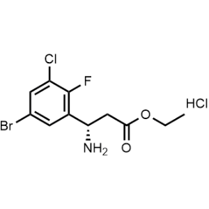 Ethyl (S)-3-amino-3-(5-bromo-3-chloro-2-fluorophenyl)propanoate hydrochloride|CS-1240744