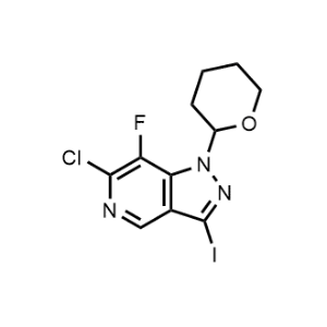 6-Chloro-7-fluoro-3-iodo-1-(tetrahydro-2H-pyran-2-yl)-1H-pyrazolo[4,3-c]pyridine|CS-1242095