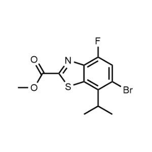 Methyl 6-bromo-4-fluoro-7-isopropylbenzo[d]thiazole-2-carboxylate|CS-1243549