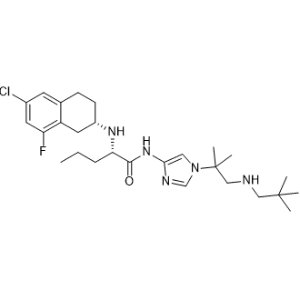 (S)-2-(((S)-6-Chloro-8-fluoro-1,2,3,4-tetrahydronaphthalen-2-yl)amino)-N-(1-(2-methyl-1-(neopentylamino)propan-2-yl)-1H-imidazol-4-yl)pentanamide|CS-1244133
