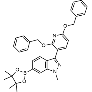 3-(2,6-bis(Benzyloxy)pyridin-3-yl)-1-methyl-6-(4,4,5,5-tetramethyl-1,3,2-dioxaborolan-2-yl)-1H-indazole|CS-1244411
