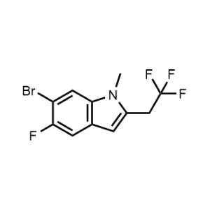 6-Bromo-5-fluoro-1-methyl-2-(2,2,2-trifluoroethyl)-1H-indole|CS-1245061