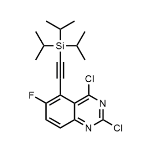 2,4-Dichloro-6-fluoro-5-((triisopropylsilyl)ethynyl)quinazoline|CS-1245720