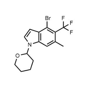 4-Bromo-6-methyl-1-(tetrahydro-2H-pyran-2-yl)-5-(trifluoromethyl)-1H-indole|CS-1245739