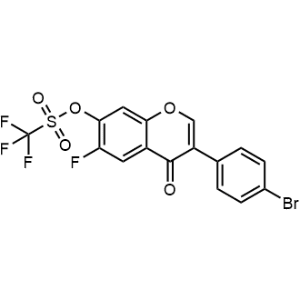 3-(4-Bromophenyl)-6-fluoro-4-oxo-4H-chromen-7-yl trifluoromethanesulfonate|CS-1248259