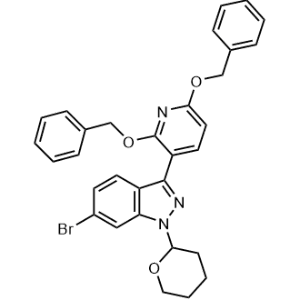 3-(2,6-Bis(benzyloxy)pyridin-3-yl)-6-bromo-1-(tetrahydro-2H-pyran-2-yl)-1H-indazole|CS-1262375