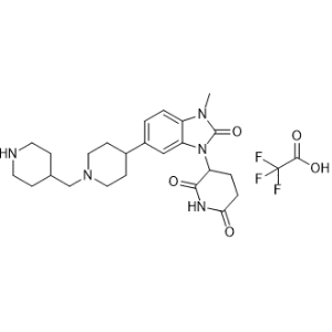 3-(3-Methyl-2-oxo-6-(1-(piperidin-4-ylmethyl)piperidin-4-yl)-2,3-dihydro-1H-benzo[d]imidazol-1-yl)piperidine-2,6-dione 2,2,2-trifluoroacetate|CS-1262544
