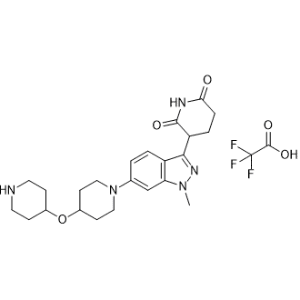 3-(1-Methyl-6-(4-(piperidin-4-yloxy)piperidin-1-yl)-1H-indazol-3-yl)piperidine-2,6-dione 2,2,2-trifluoroacetate|CS-1262550
