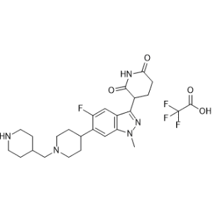 3-(5-Fluoro-1-methyl-6-(1-(piperidin-4-ylmethyl)piperidin-4-yl)-1H-indazol-3-yl)piperidine-2,6-dione 2,2,2-trifluoroacetate|CS-1262631