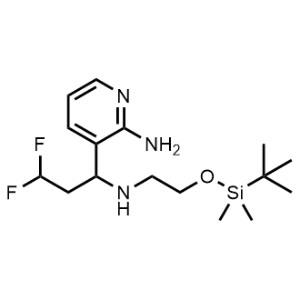 3-(1-((2-((tert-Butyldimethylsilyl)oxy)ethyl)amino)-3,3-difluoropropyl)pyridin-2-amine|CS-1265830