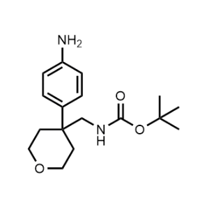tert-Butyl ((4-(4-aminophenyl)tetrahydro-2H-pyran-4-yl)methyl)carbamate|CS-1265942