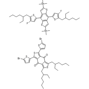 1,3-Bis(5-bromothiophen-2-yl)-5,7-bis(2-ethylhexyl)-4H,8H-benzo[1,2-c:4,5-c']dithiophene-4,8-dione compound with (4,8-bis(5-(2-ethylhexyl)-4-fluorothiophen-2-yl)benzo[1,2-b:4,5-b']dithiophene-2,6-diyl)bis(trimethylstannane) (1:1)|CS-1269219
