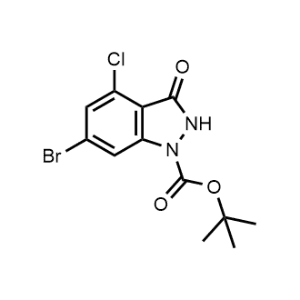 tert-Butyl 6-bromo-4-chloro-3-oxo-2,3-dihydro-1H-indazole-1-carboxylate|CS-1271267