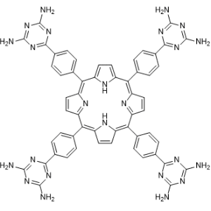 6,6',6'',6'''-(porphyrin-5,10,15,20-tetrayltetrakis(benzene-4,1-diyl))tetrakis(1,3,5-triazine-2,4-diamine)|CS-1271272