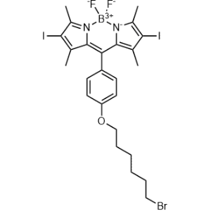 10-(4-((6-bromohexyl)oxy)phenyl)-5,5-difluoro-2,8-diiodo-1,3,7,9-tetramethyl-5H-4lambda4,5lambda4-dipyrrolo[1,2-c:2',1'-f][1,3,2]diazaborinine|CS-1271713