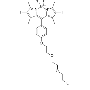 5,5-difluoro-2,8-diiodo-10-(4-(2-(2-(2-methoxyethoxy)ethoxy)ethoxy)phenyl)-1,3,7,9-tetramethyl-5H-4lambda4,5lambda4-dipyrrolo[1,2-c:2',1'-f][1,3,2]diazaborinine|CS-1271715