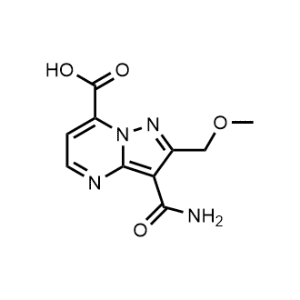 3-Carbamoyl-2-(methoxymethyl)pyrazolo[1,5-a]pyrimidine-7-carboxylic acid|CS-1273262