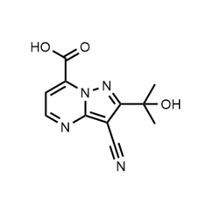3-Cyano-2-(2-hydroxypropan-2-yl)pyrazolo[1,5-a]pyrimidine-7-carboxylic acid|CS-1273311