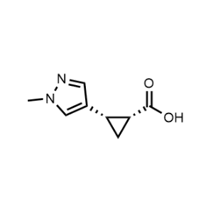 rel-(1R,2S)-2-(1-Methyl-1H-pyrazol-4-yl)cyclopropane-1-carboxylic acid|CS-1276560