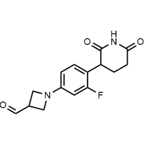 1-(4-(2,6-Dioxopiperidin-3-yl)-3-fluorophenyl)azetidine-3-carbaldehyde|CS-1276972