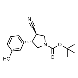 rel-tert-Butyl (3R,4S)-3-cyano-4-(3-hydroxyphenyl)pyrrolidine-1-carboxylate|CS-1277147