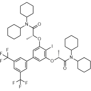(2R,2'R)-2,2'-((4-Iodo-3',5'-bis(trifluoromethyl)-[1,1'-biphenyl]-3,5-diyl)bis(oxy))bis(N,N-dicyclohexylpropanamide)|CS-1277279