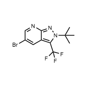 5-Bromo-2-(tert-butyl)-3-(trifluoromethyl)-2H-pyrazolo[3,4-b]pyridine|CS-1277834