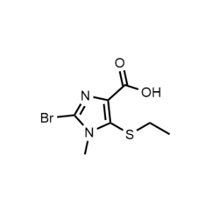 2-Bromo-5-(ethylthio)-1-methyl-1H-imidazole-4-carboxylic acid|CS-1296598