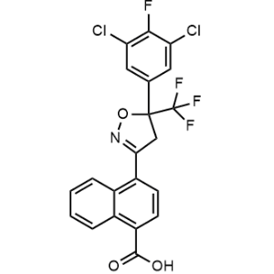 4-(5-(3,5-Dichloro-4-fluorophenyl)-5-(trifluoromethyl)-4,5-dihydroisoxazol-3-yl)-1-naphthoic acid|CS-1297088