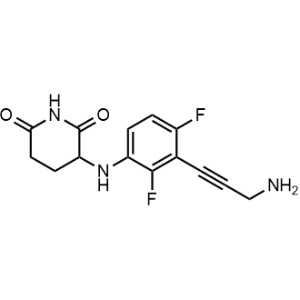 3-((3-(3-Aminoprop-1-yn-1-yl)-2,4-difluorophenyl)amino)piperidine-2,6-dione|CS-1298021