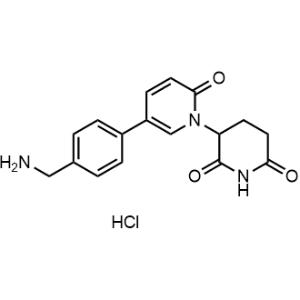 3-(5-(4-(Aminomethyl)phenyl)-2-oxopyridin-1(2H)-yl)piperidine-2,6-dione hydrochloride|CS-1298196