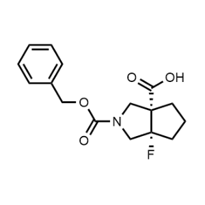 rel-(3aR,6aS)-2-((Benzyloxy)carbonyl)-6a-fluorohexahydrocyclopenta[c]pyrrole-3a(1H)-carboxylic acid|CS-1299478
