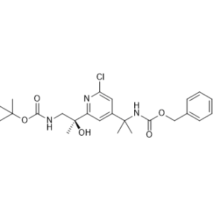 tert-Butyl (S)-(2-(4-(2-(((benzyloxy)carbonyl)amino)propan-2-yl)-6-chloropyridin-2-yl)-2-hydroxypropyl)carbamate|CS-1299480