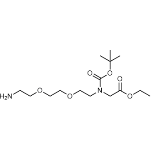 Ethyl N-(2-(2-(2-aminoethoxy)ethoxy)ethyl)-N-(tert-butoxycarbonyl)glycinate|CS-1299580