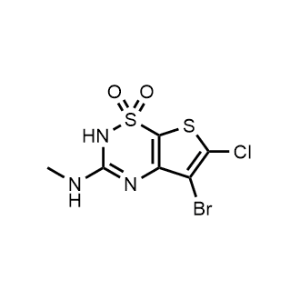 5-Bromo-6-chloro-3-(methylamino)-2H-thieno[3,2-e][1,2,4]thiadiazine 1,1-dioxide|CS-1299676