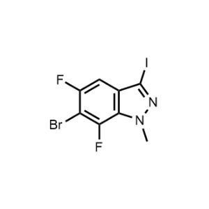 6-Bromo-5,7-difluoro-3-iodo-1-methyl-1H-indazole|CS-1299899