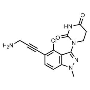 1-(5-(3-Aminoprop-1-yn-1-yl)-4-chloro-1-methyl-1H-indazol-3-yl)dihydropyrimidine-2,4(1H,3H)-dione|CS-1299920