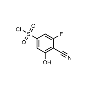 4-Cyano-3-fluoro-5-hydroxybenzenesulfonyl chloride|CS-1302786
