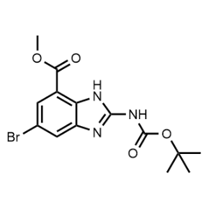 Methyl 5-bromo-2-((tert-butoxycarbonyl)amino)-1H-benzo[d]imidazole-7-carboxylate|CS-1302822
