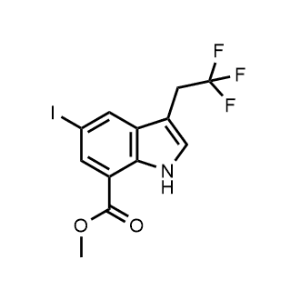 Methyl 5-iodo-3-(2,2,2-trifluoroethyl)-1H-indole-7-carboxylate|CS-1302887