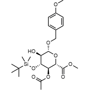 (2S,3R,4R,5R,6R)-Methyl 3-acetoxy-4-((tert-butyldimethylsilyl)oxy)-5-hydroxy-6-((4-methoxybenzyl)oxy)tetrahydro-2H-pyran-2-carboxylate|CS-1305077