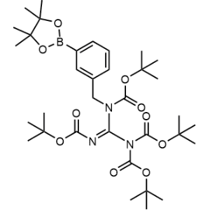1,3-Bis(1,1-dimethylethyl) 2-[[[(1,1-dimethylethoxy)carbonyl]imino][[(1,1-dimethylethoxy)carbonyl][[3-(4,4,5,5-tetramethyl-1,3,2-dioxaborolan-2-yl)phenyl]methyl]amino]methyl]imidodicarbonate|CS-1306589