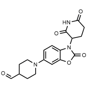 1-(3-(2,6-Dioxopiperidin-3-yl)-2-oxo-2,3-dihydrobenzo[d]oxazol-6-yl)piperidine-4-carbaldehyde|CS-1307825