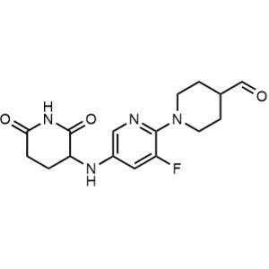1-(5-((2,6-Dioxopiperidin-3-yl)amino)-3-fluoropyridin-2-yl)piperidine-4-carbaldehyde|CS-1307843