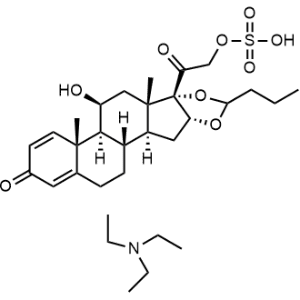 Triethylamine 2-((6aR,6bS,7S,8aS,8bS,11aR,12aS,12bS)-7-hydroxy-6a,8a-dimethyl-4-oxo-10-propyl-1,2,4,6a,6b,7,8,8a,11a,12,12a,12b-dodecahydro-8bH-naphtho[2',1':4,5]indeno[1,2-d][1,3]dioxol-8b-yl)-2-oxoethyl sulfate Budesonide Impurity 33|CS-1310613
