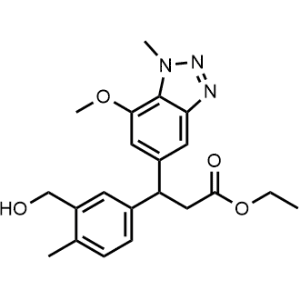Ethyl 3-(3-(hydroxymethyl)-4-methylphenyl)-3-(7-methoxy-1-methyl-1H-benzo[d][1,2,3]triazol-5-yl)propanoate|CS-1310885