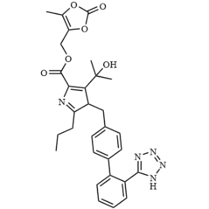 (5-Methyl-2-oxo-1,3-dioxol-4-yl)methyl 3-((2'-(1H-tetrazol-5-yl)-[1,1'-biphenyl]-4-yl)methyl)-4-(2-hydroxypropan-2-yl)-2-propyl-3H-pyrrole-5-carboxylate Olmesartan Medoxomil Impurity|CS-1311942