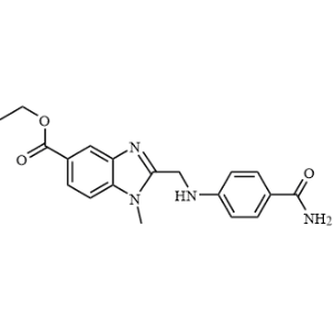 Ethyl 2-(((4-carbamoylphenyl)amino)methyl)-1-methyl-1H-benzo[d]imidazole-5-carboxylate Dabigatran Etexilate iMpurity D|CS-1312149